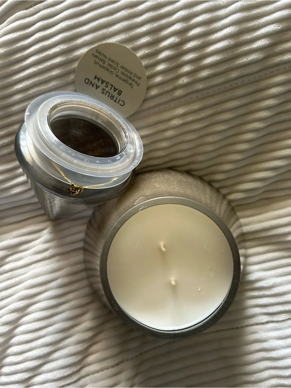 Better Homes & Gardens Citrus And Balm 1-Wick Glass Christmas Tree Candle 8 oz